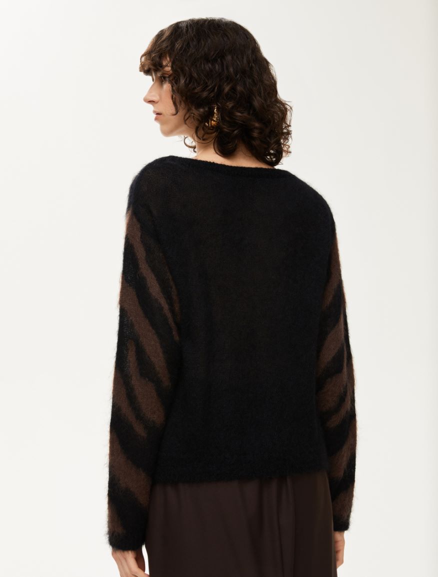 Relaxed-fit sweater - BLACK - Iblues - 2