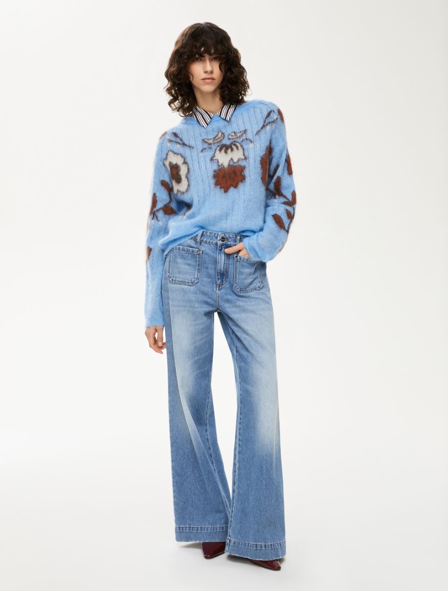 Relaxed-fit sweater - LIGHT BLUE - Iblues
