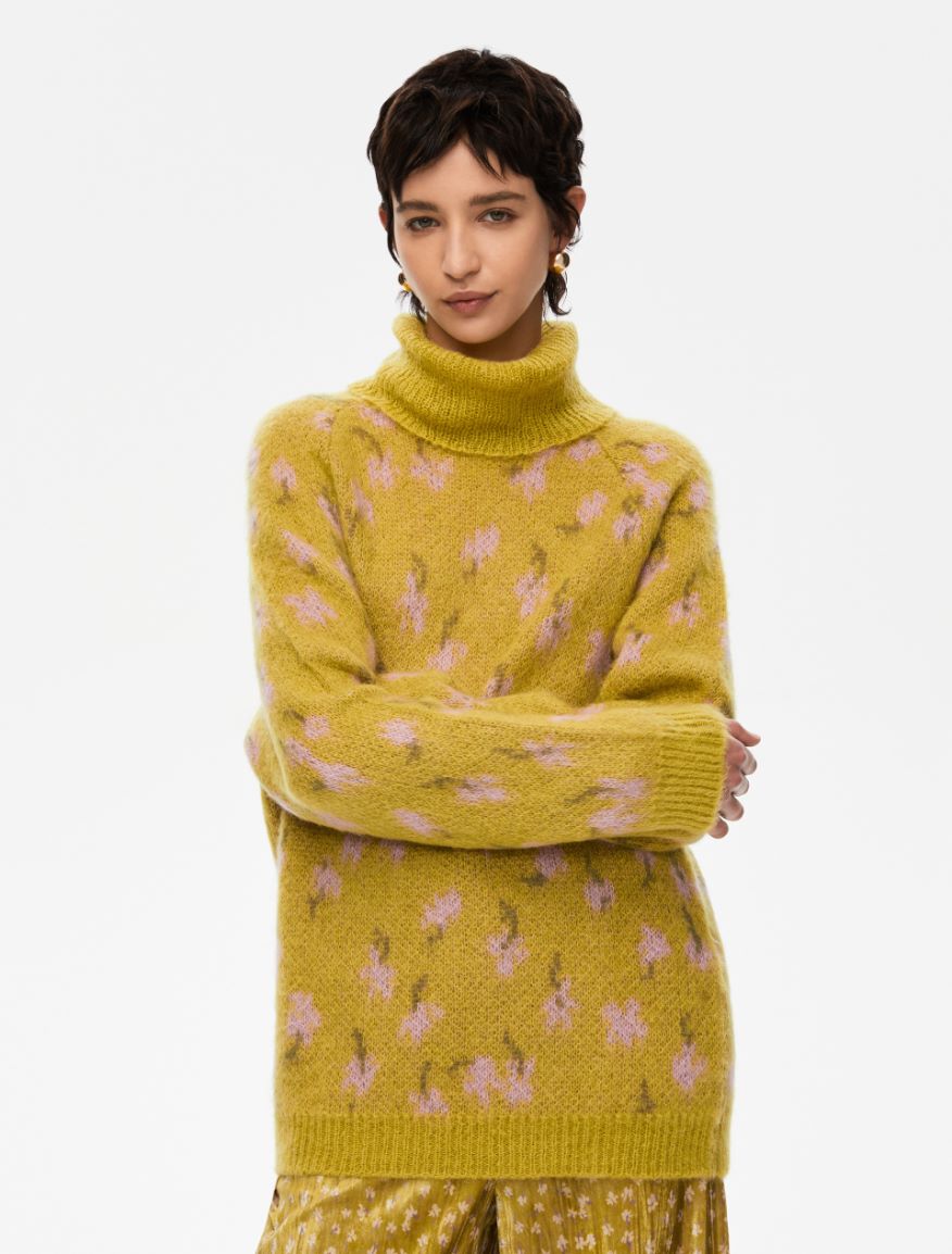High-neck sweater - OIL GREEN - Iblues - 4