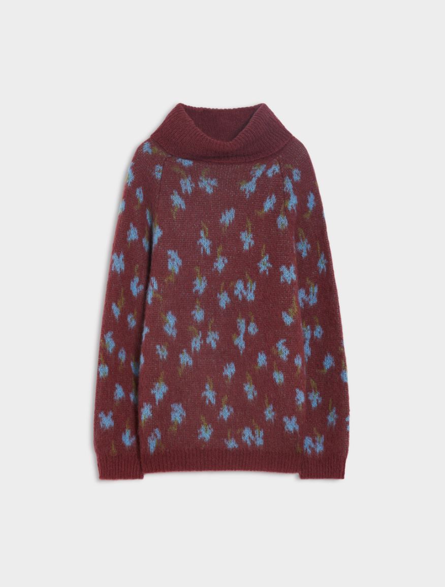 High-neck sweater - WINE RED - Iblues - 5
