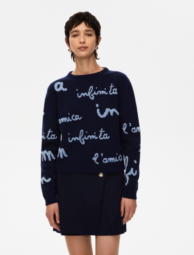 Inlay-knit sweater - 
