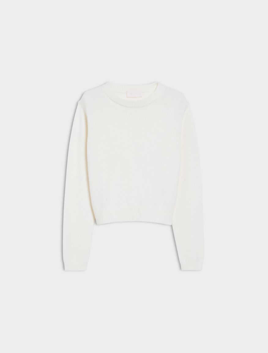 Cashmere-blend sweater - WHITE - Iblues - 5