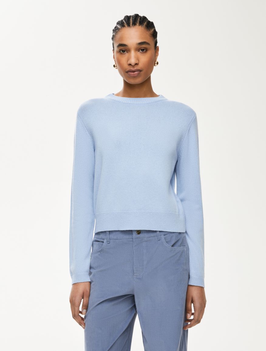 Cashmere-blend sweater - LIGHT BLUE - Iblues - 4