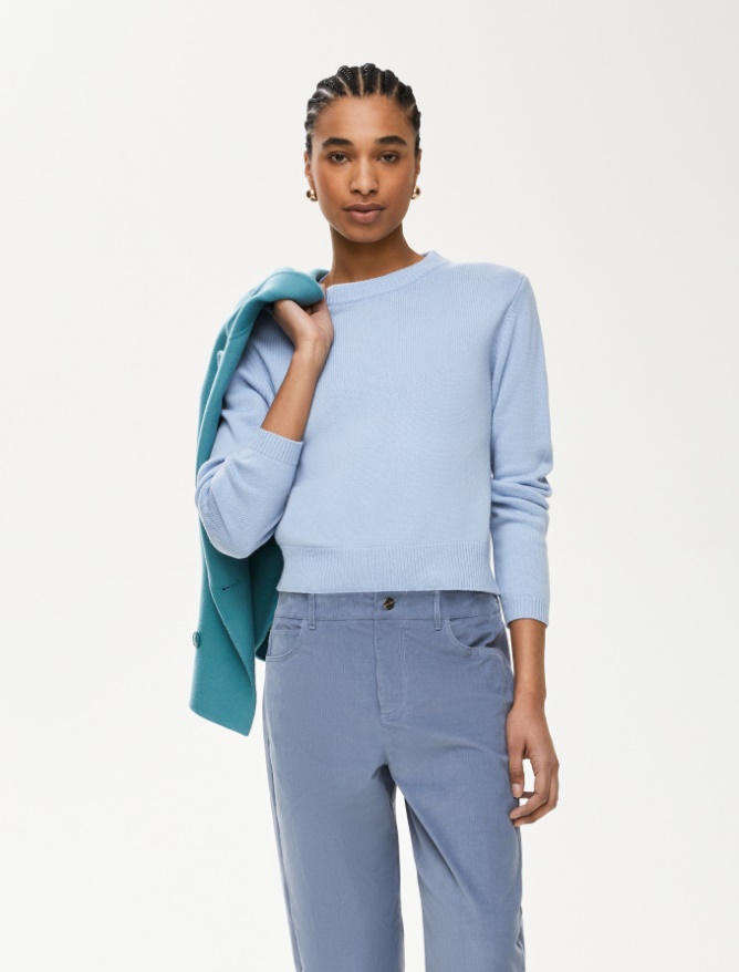 Cashmere-blend sweater - LIGHT BLUE - Iblues