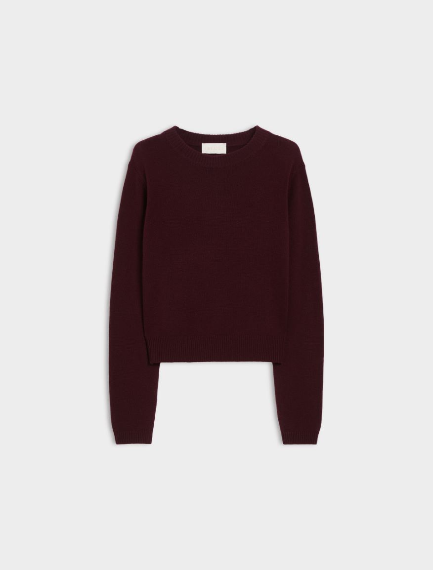 Cashmere-blend sweater - BORDEAUX - Iblues - 5