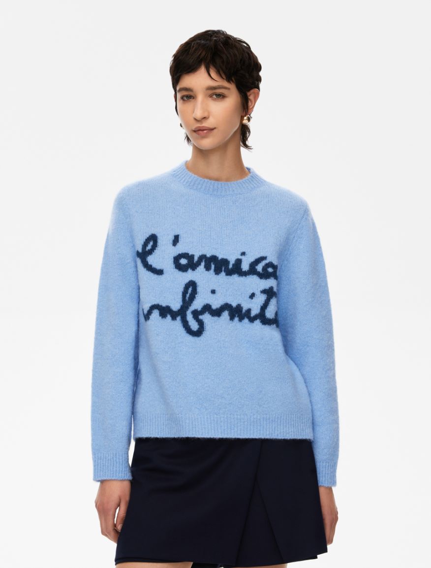 Jacquard sweater - LIGHT BLUE - Iblues - 4