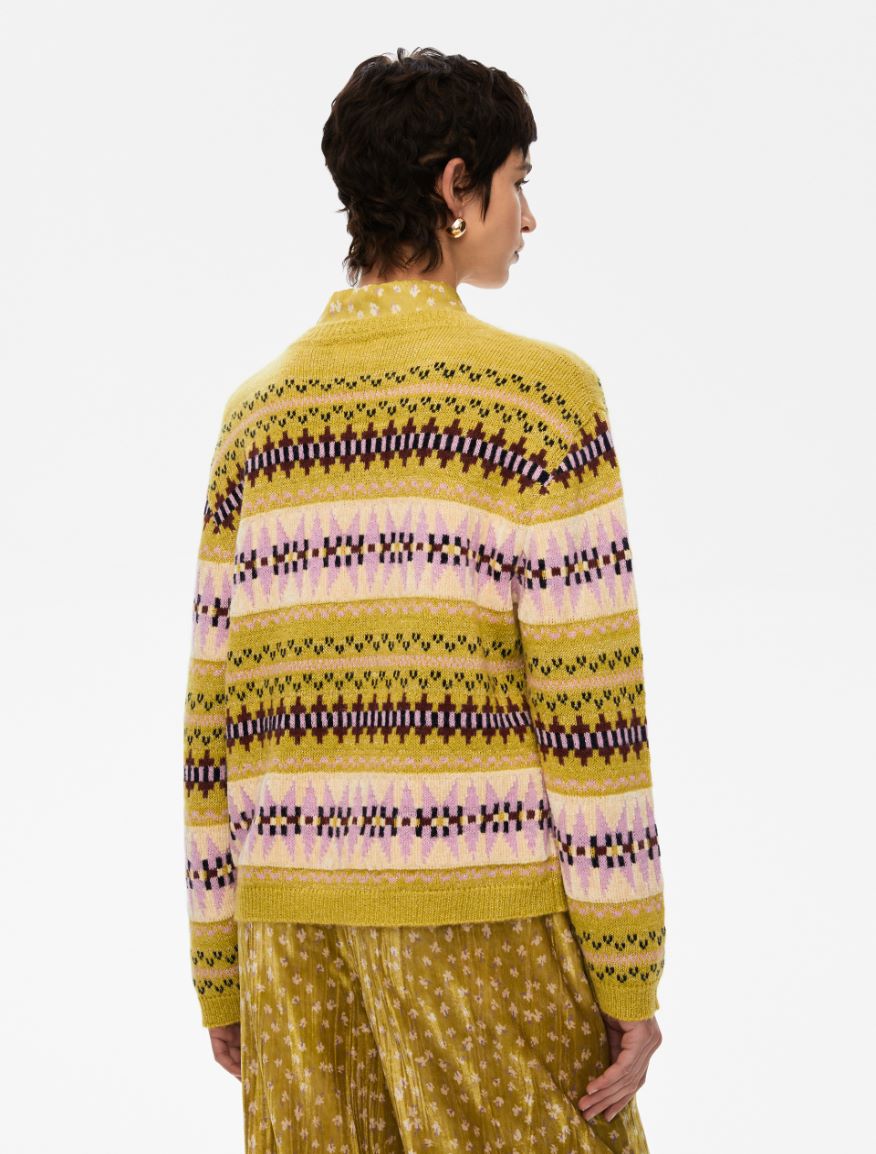 Relaxed-fit sweater - OIL GREEN - Iblues - 2