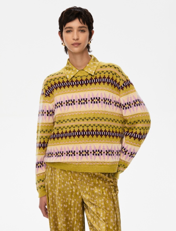 Relaxed-fit sweater - OIL GREEN - Iblues
