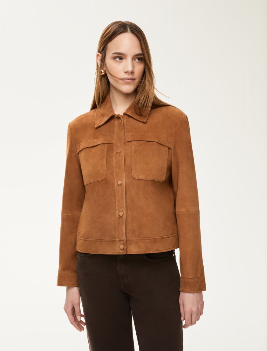 Leather jacket - COGNAC - Iblues