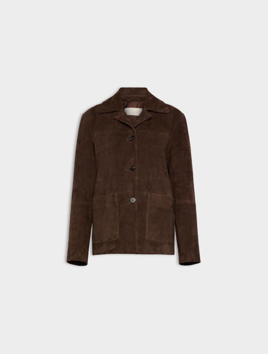 Suede blazer - DARK BROWN - Iblues - 6
