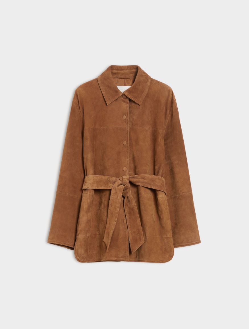 Leather shacket - COGNAC - Iblues - 5