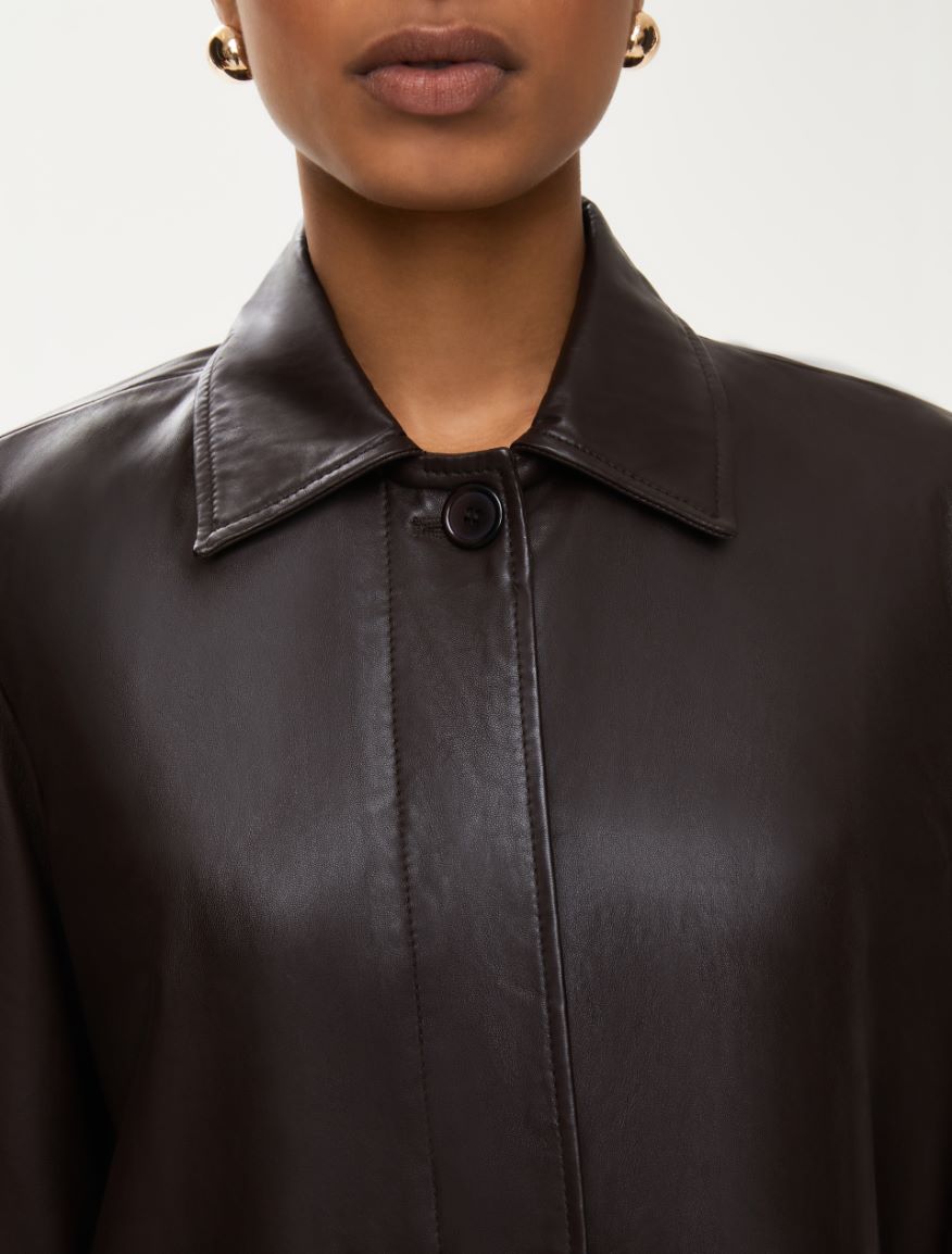 Leather jacket - BROWN - Iblues - 3