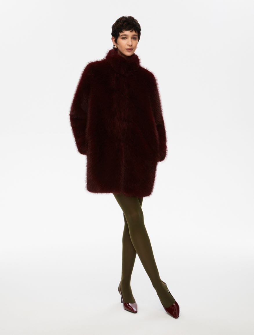 Wraparound jacket - WINE RED - Iblues