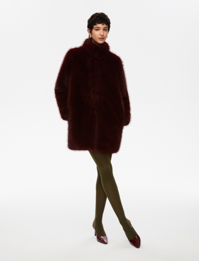 Wraparound jacket - WINE RED - Iblues