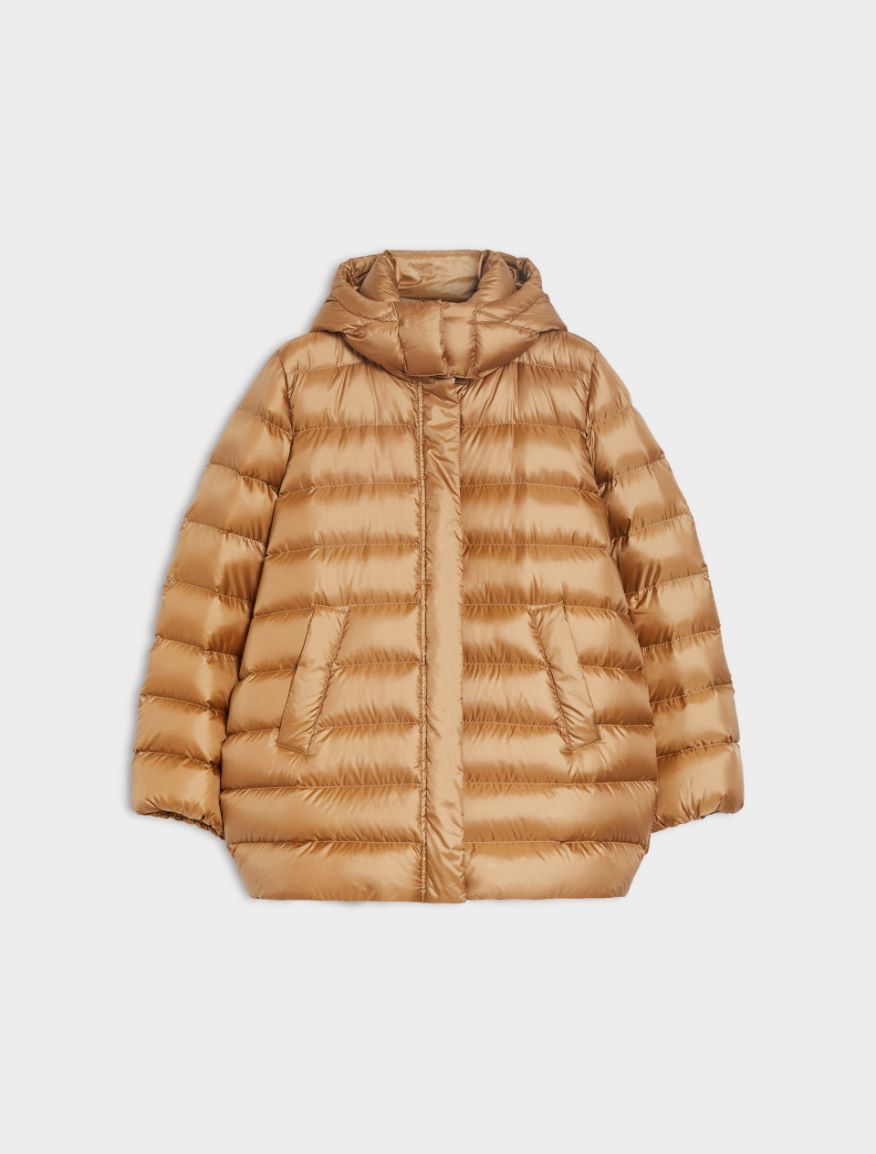 Egg-shaped down jacket - CAMEL - Iblues - 5
