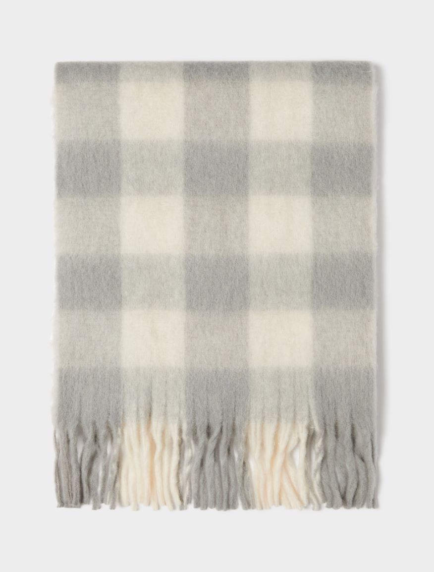 Wool-blend scarf - MEDIUM GREY - Iblues