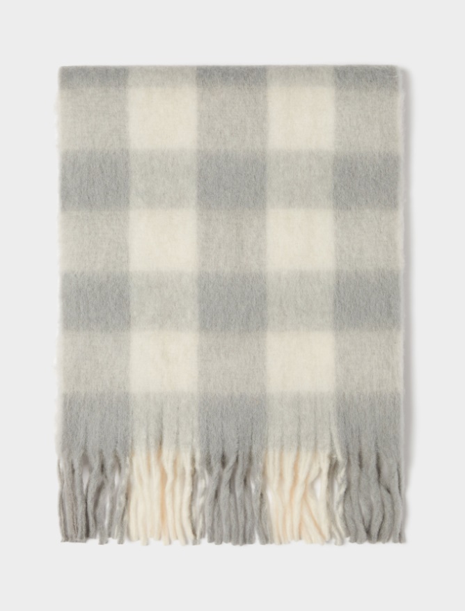 Wool-blend scarf - MEDIUM GREY - Iblues