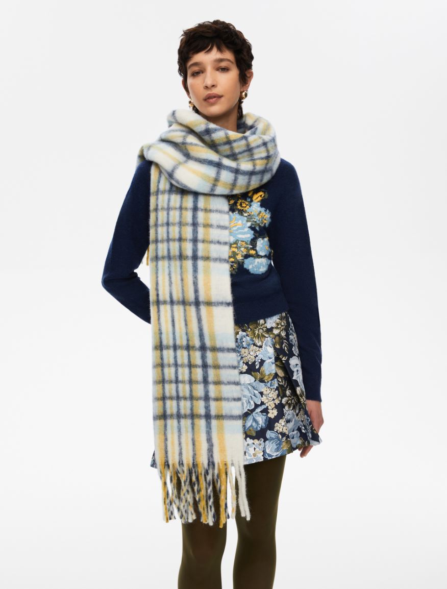 Wool-blend scarf - LIGHT BLUE - Iblues - 3