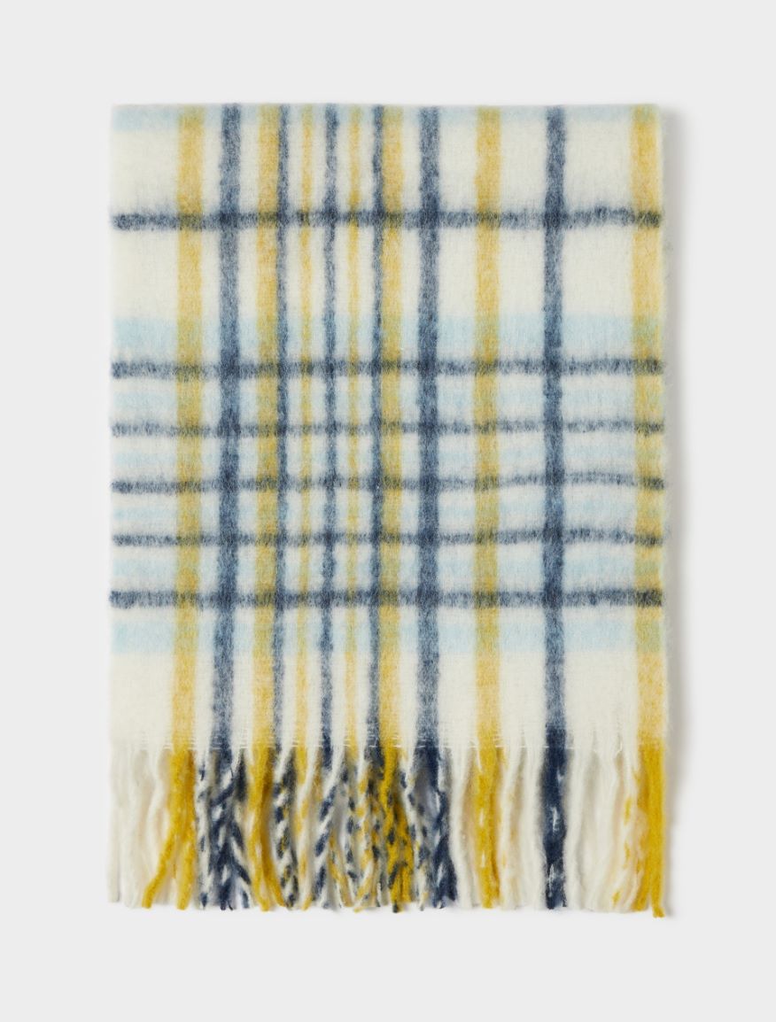 Wool-blend scarf - LIGHT BLUE - Iblues