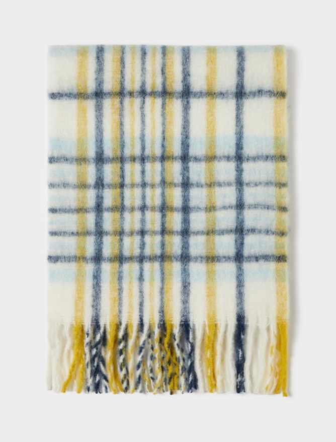 Wool-blend scarf - LIGHT BLUE - Iblues
