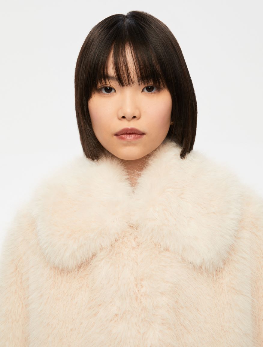 Fluffy collar - WOOL WHITE - Iblues - 3