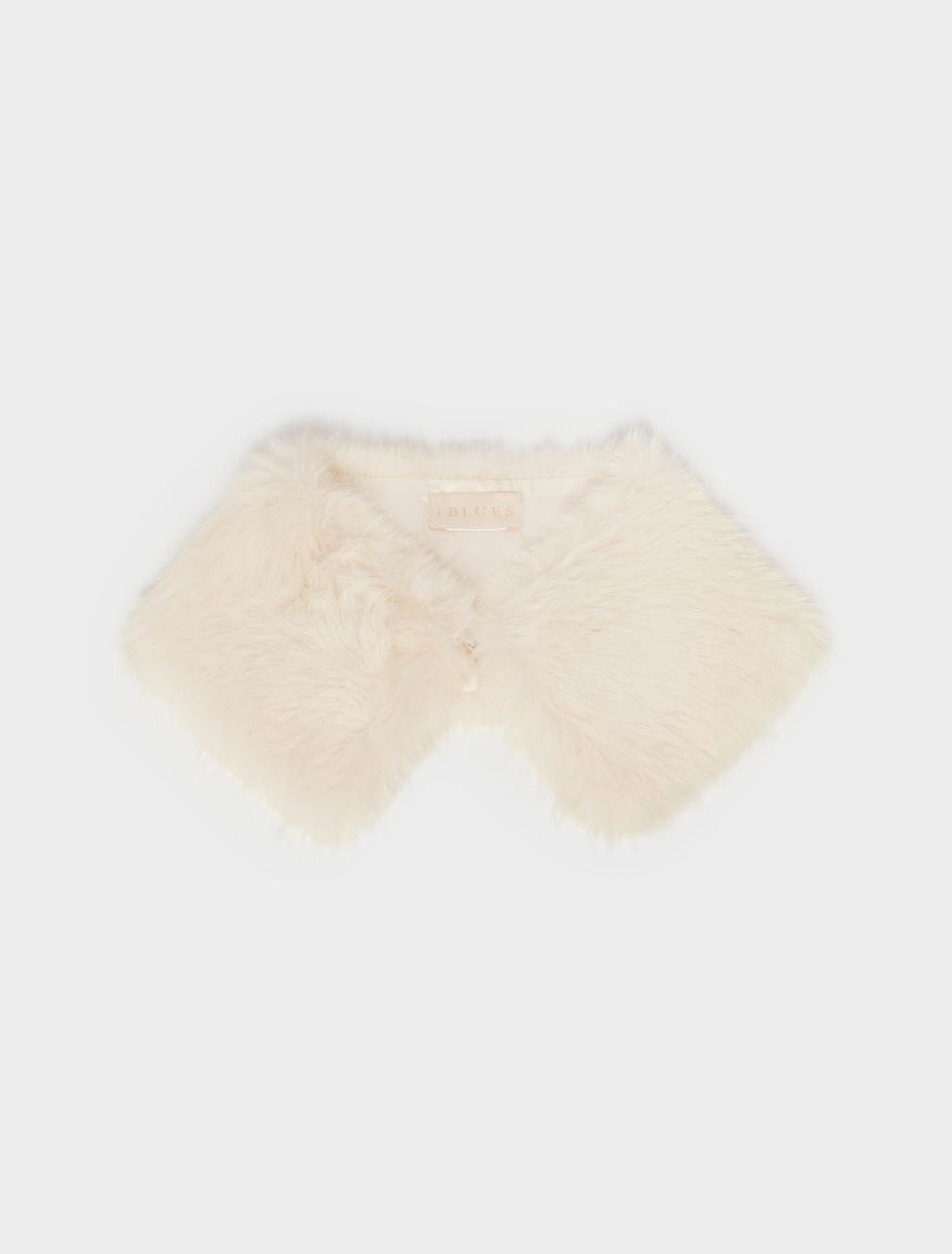 Fluffy collar - WOOL WHITE - Iblues