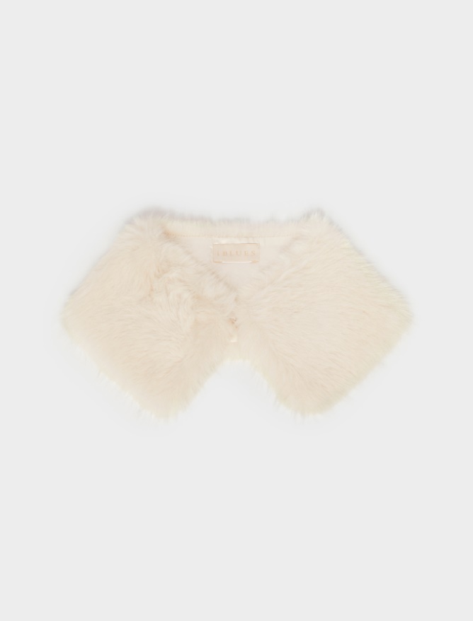 Fluffy collar - WOOL WHITE - Iblues