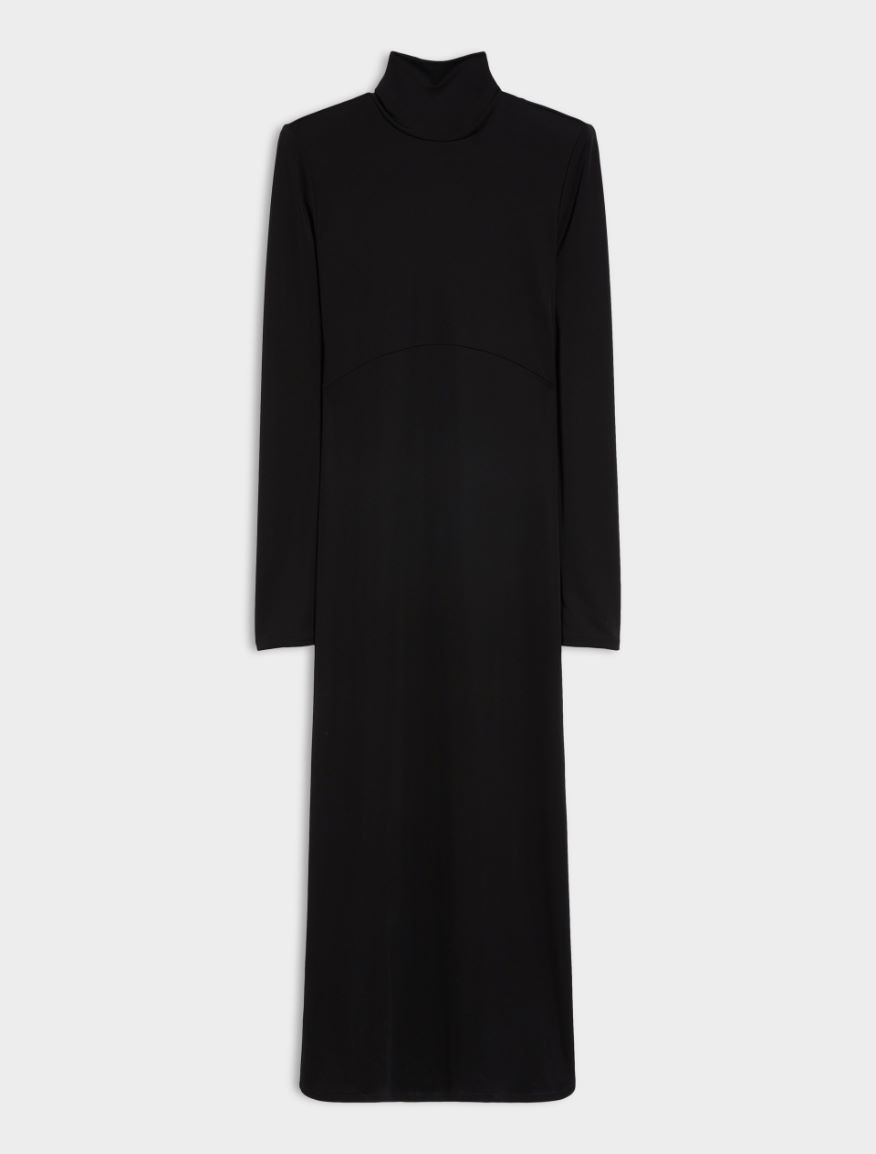 Polo-neck dress - BLACK - Iblues - 5