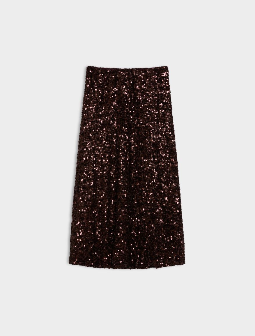 Sequin skirt - BROWN - Iblues - 5