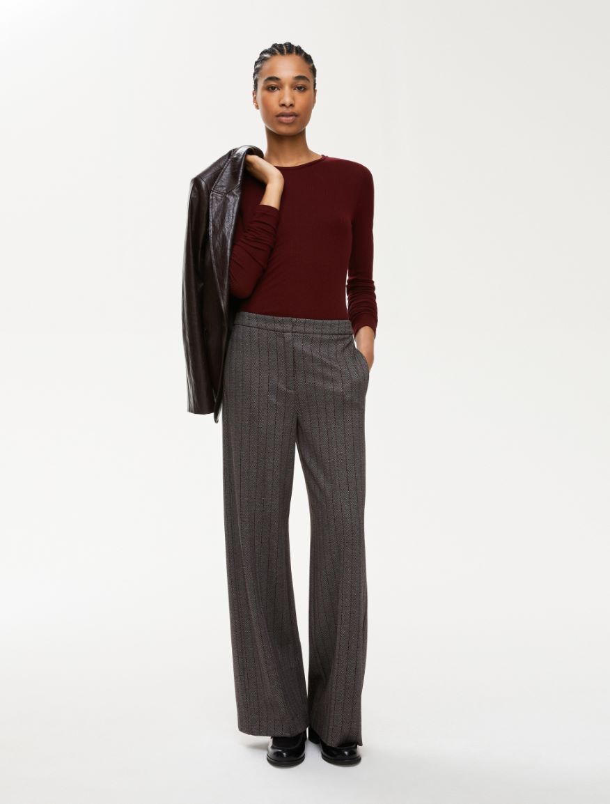 Wide trousers - DARK BROWN - Iblues - 4