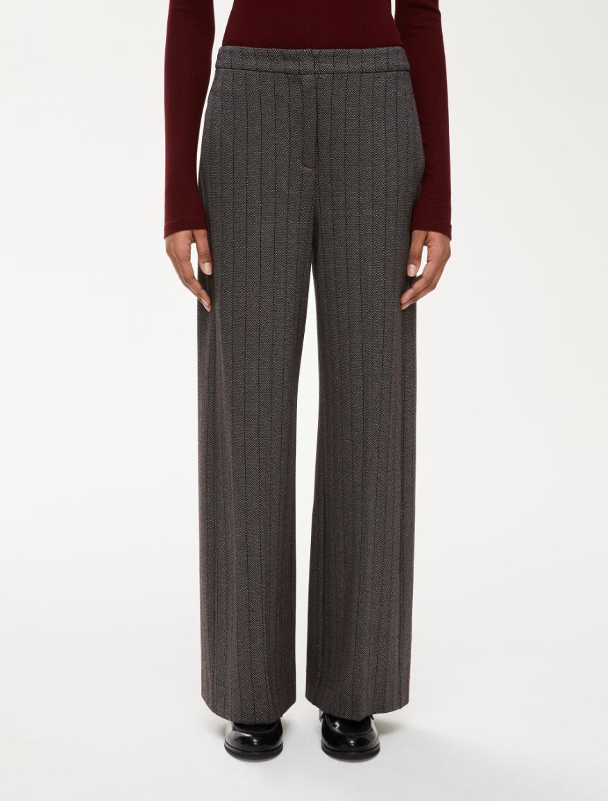 Wide trousers - DARK BROWN - Iblues