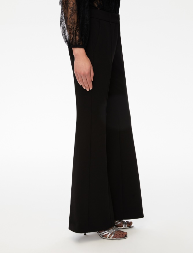 Pantaloni a zampa - NERO