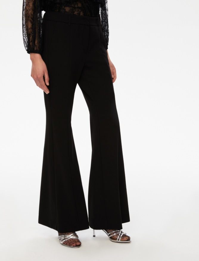 Pantaloni a zampa - NERO