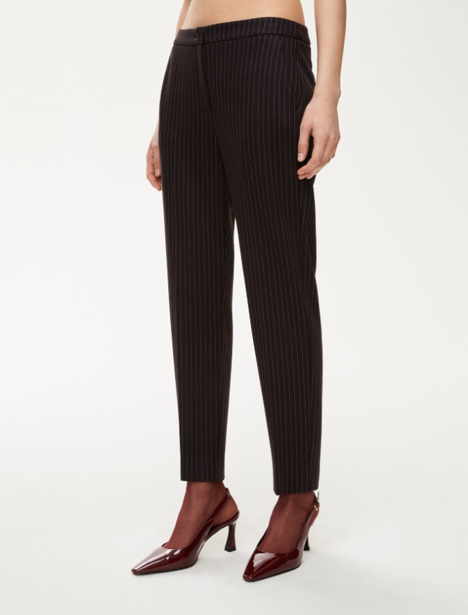 Pantaloni semiaderenti - MARRONE