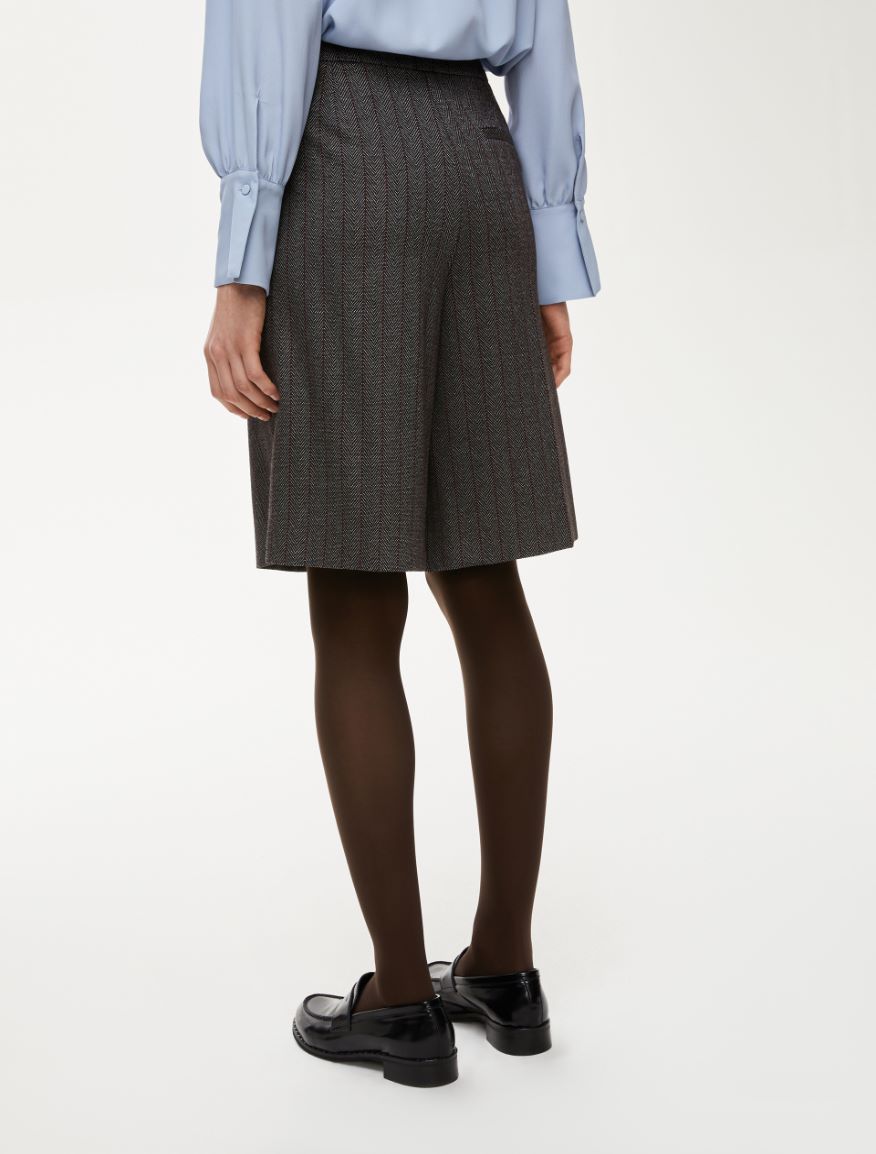 Relaxed-fit Bermuda shorts - DARK BROWN - Iblues - 2