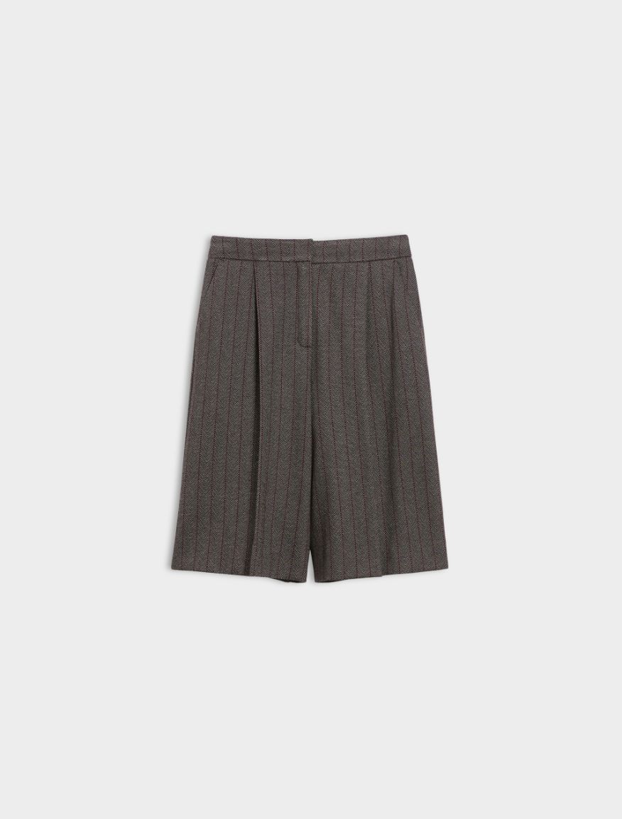 Relaxed-fit Bermuda shorts - DARK BROWN - Iblues - 5