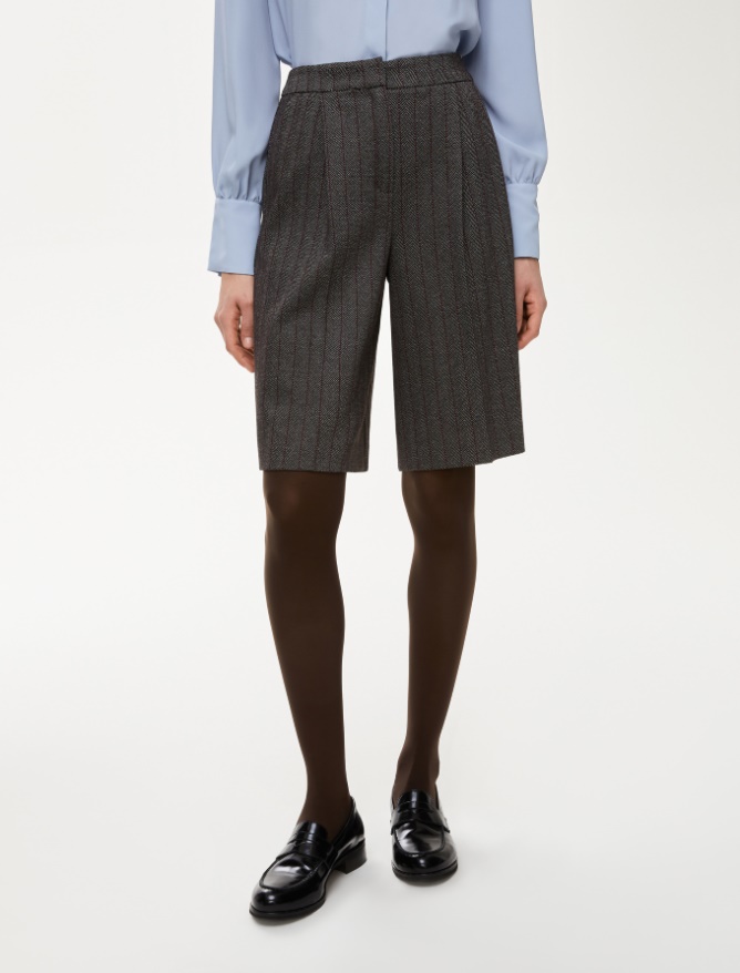 Relaxed-fit Bermuda shorts - DARK BROWN - Iblues