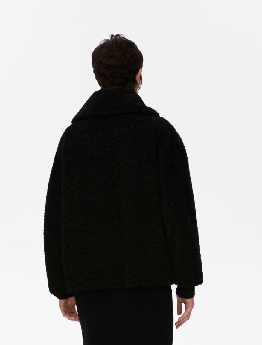 Bouclé jacket - BLACK - Iblues - 2