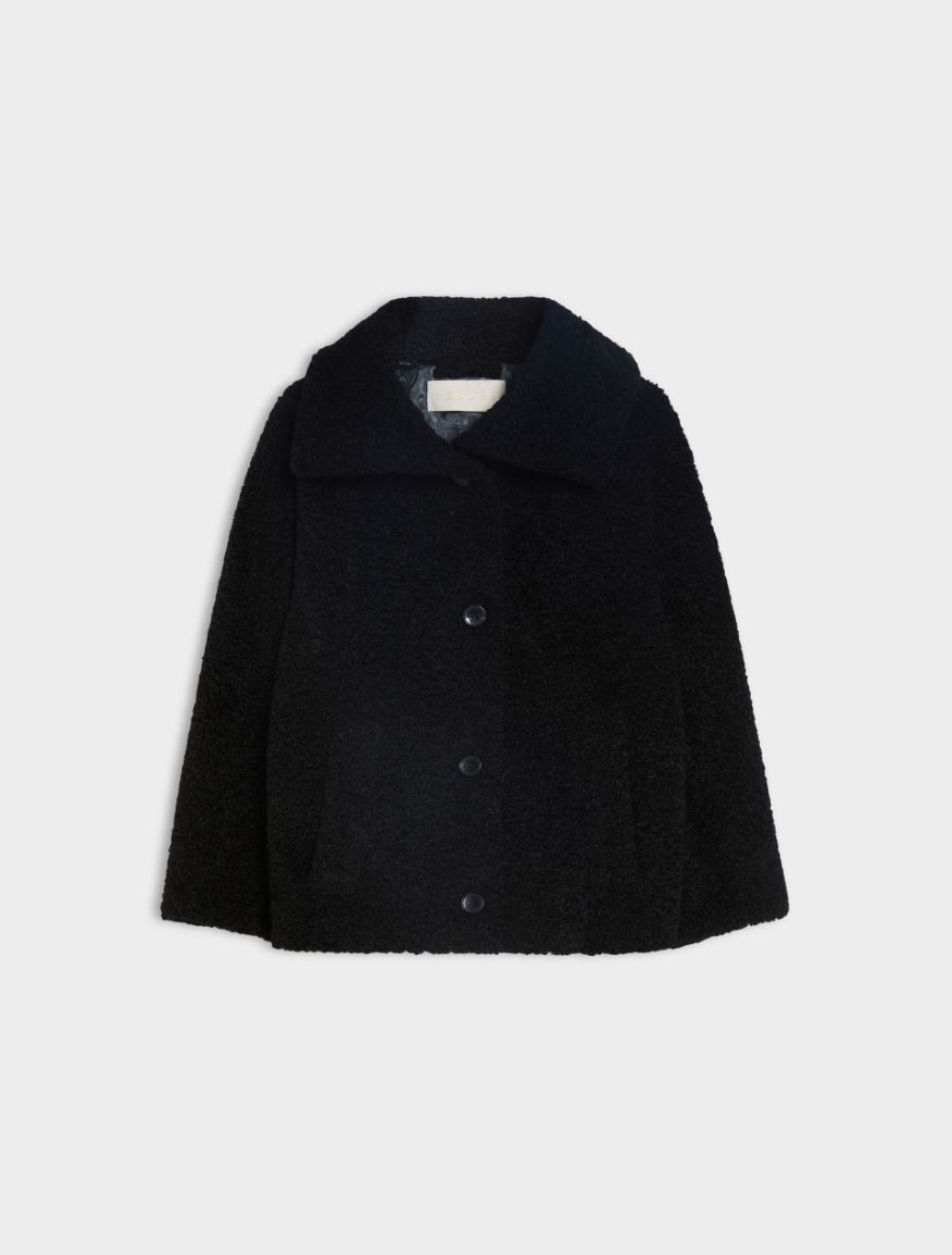 Bouclé jacket - BLACK - Iblues - 5