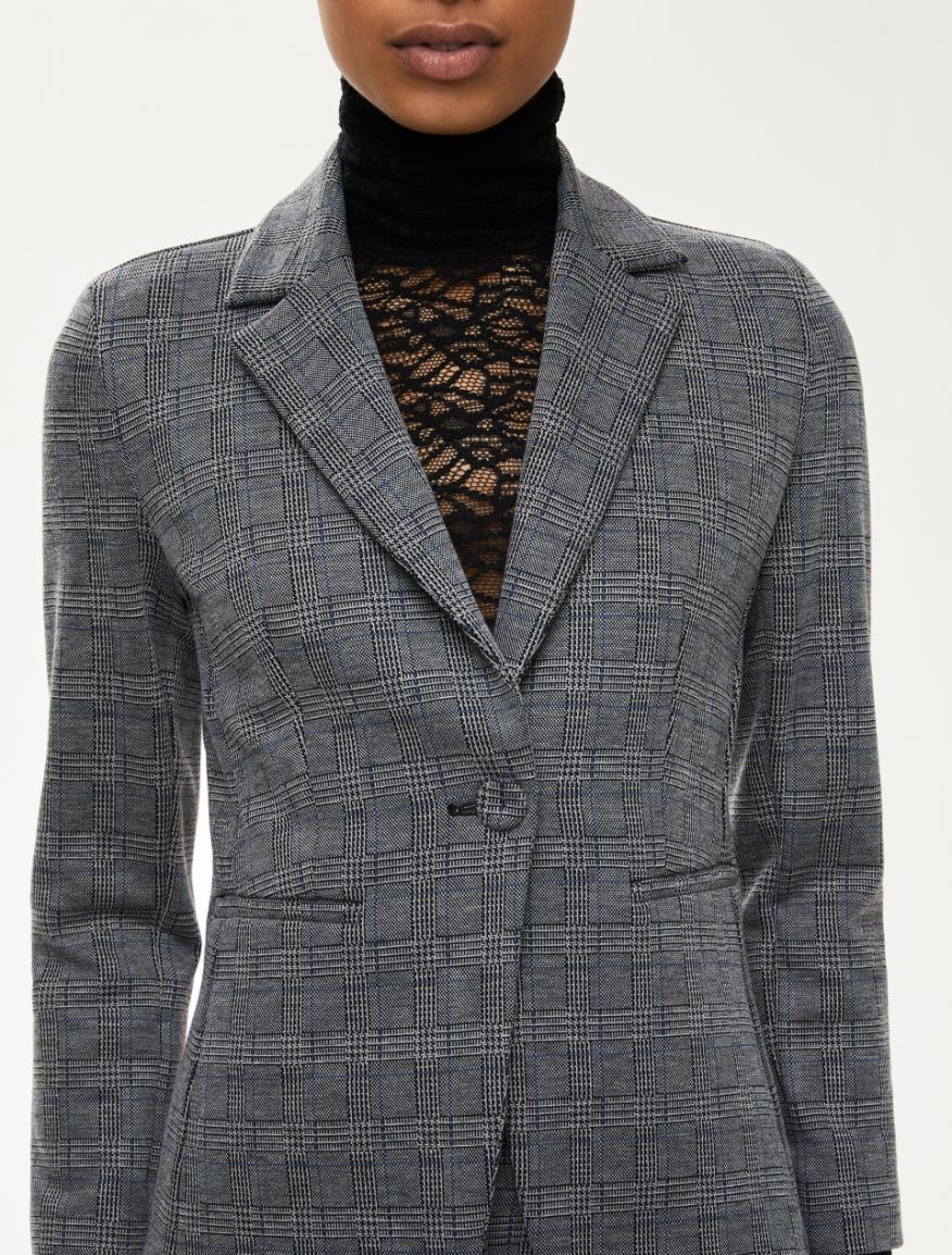 Jacquard blazer - BLACK - Iblues - 3