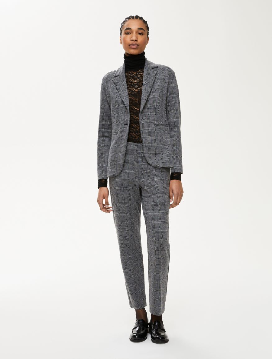 Jacquard blazer - BLACK - Iblues - 4