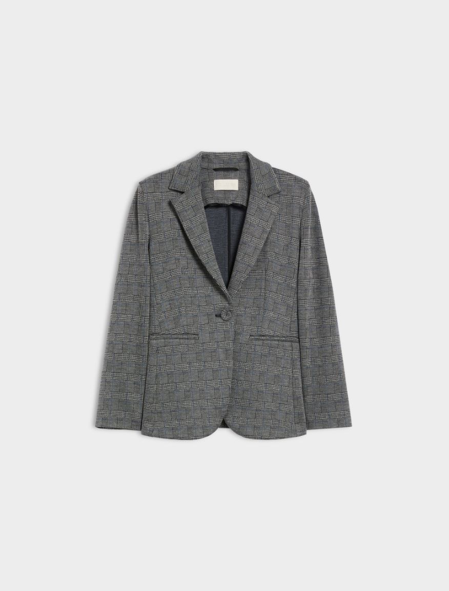 Jacquard blazer - BLACK - Iblues - 5