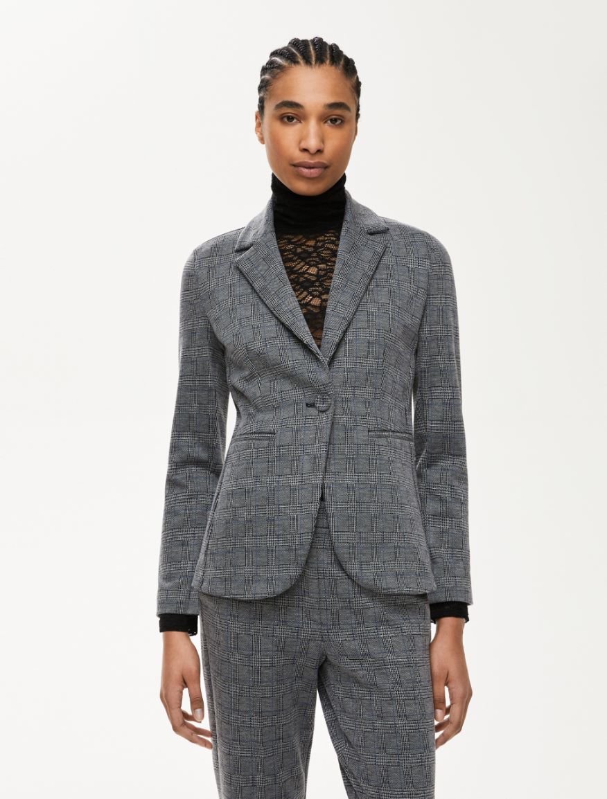 Jacquard blazer - BLACK - Iblues