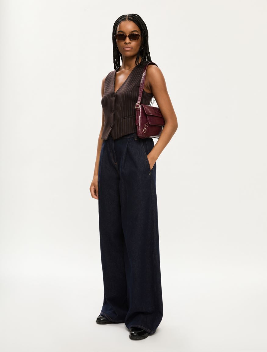 Fitted gilet - BROWN - Iblues - 4