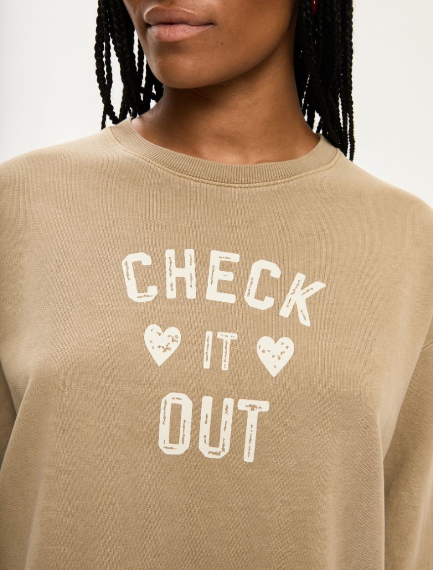 Oversized sweatshirt - BROWN - Iblues - 3