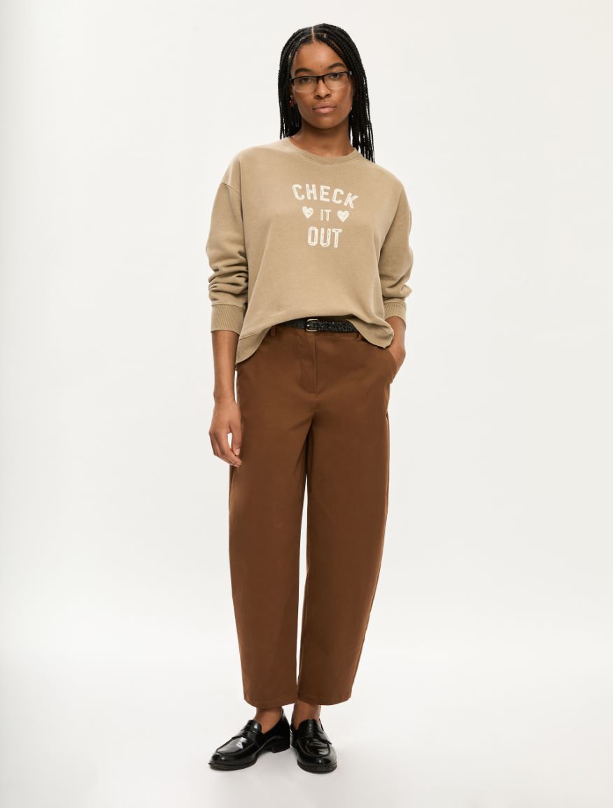 Oversized sweatshirt - BROWN - Iblues - 4