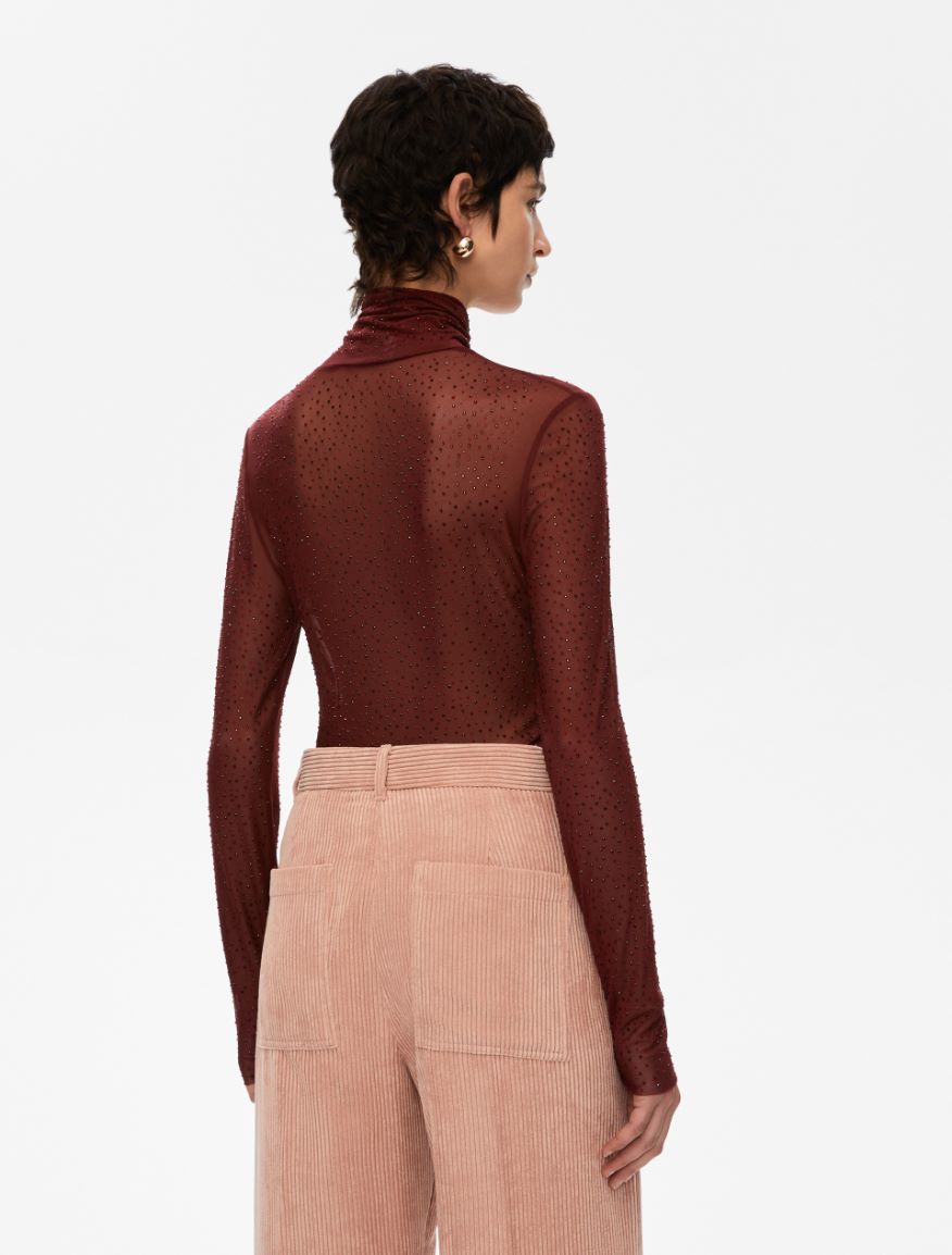 Tulle sweater - BORDEAUX - Iblues - 2