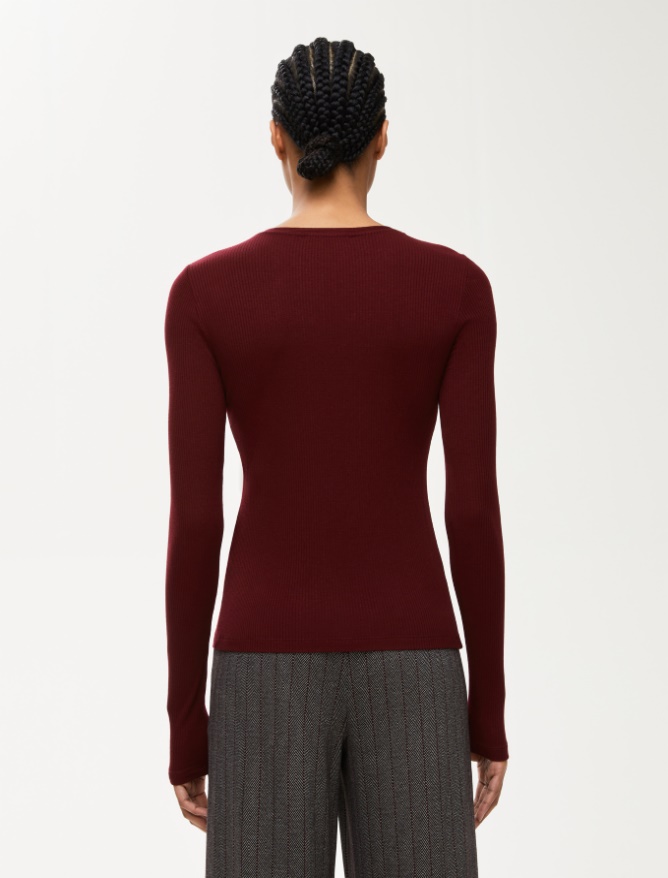 Rib-knit T-shirt - 