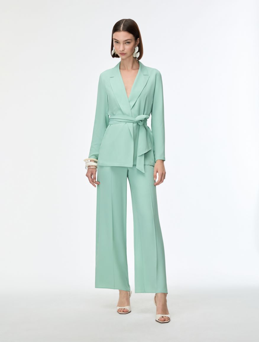 Silk-blend blazer - MINT - Iblues - 4