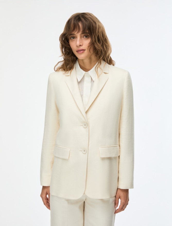 Blazer dritto - AVORIO